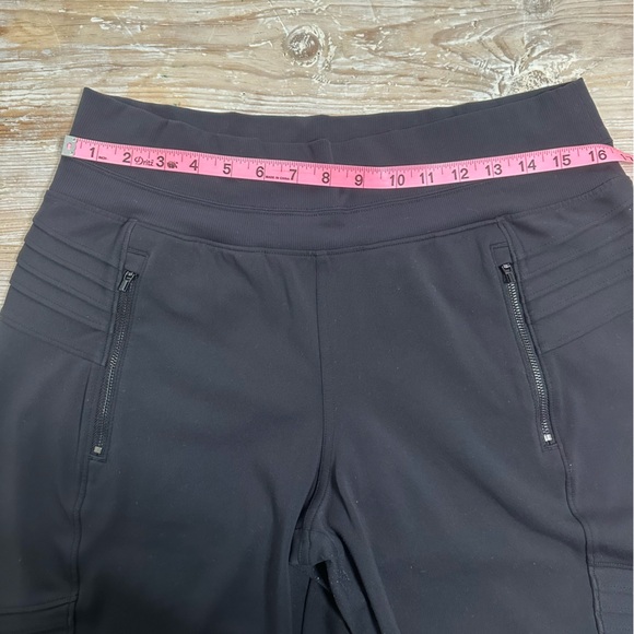 Athleta Women's Venice Moto Black High-Waisted Jogger Pants Black Sz L EUC - Picture 14 of 16